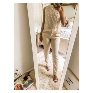 NWT White Silky Pants